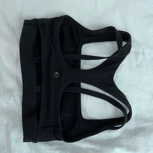 Lululemon black strappy bra